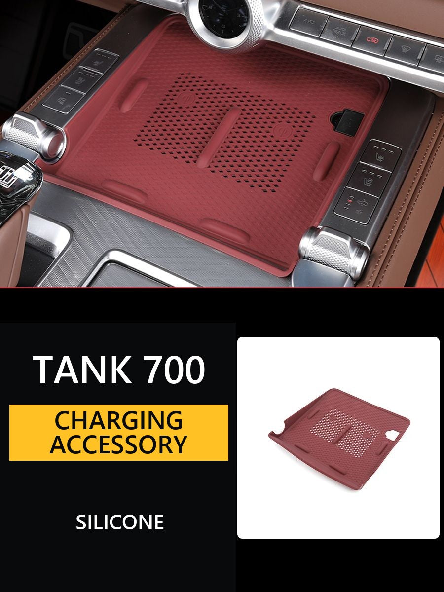 Silicone mat for wireless charging Tank 700#Colour_Red