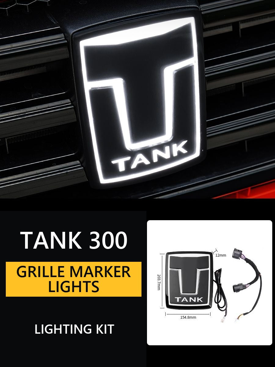 LED emblem for Tank 300/400/500/700 radiator grille – image 7#Colour_Black-grey