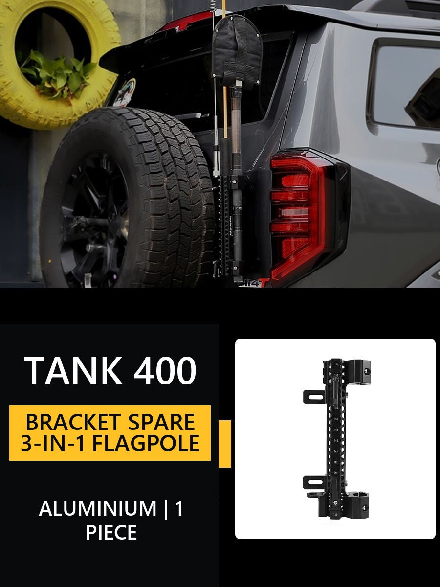 Bracket for spare 3-in-1: flagpole, antenna, shovel for Tank 400