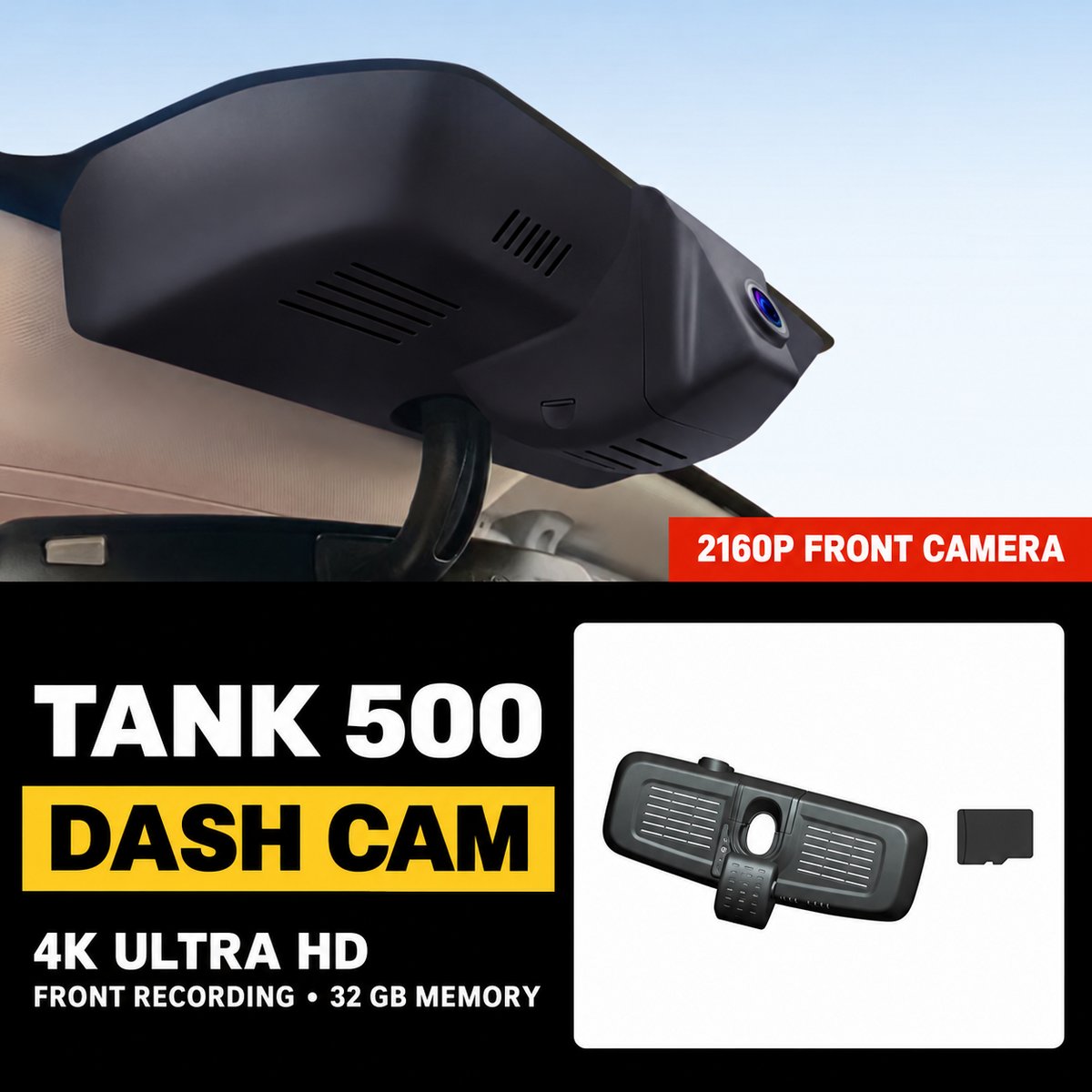 Dash camera for Tank 500 4K Ultra HD – image 10#Configuration_Style 1