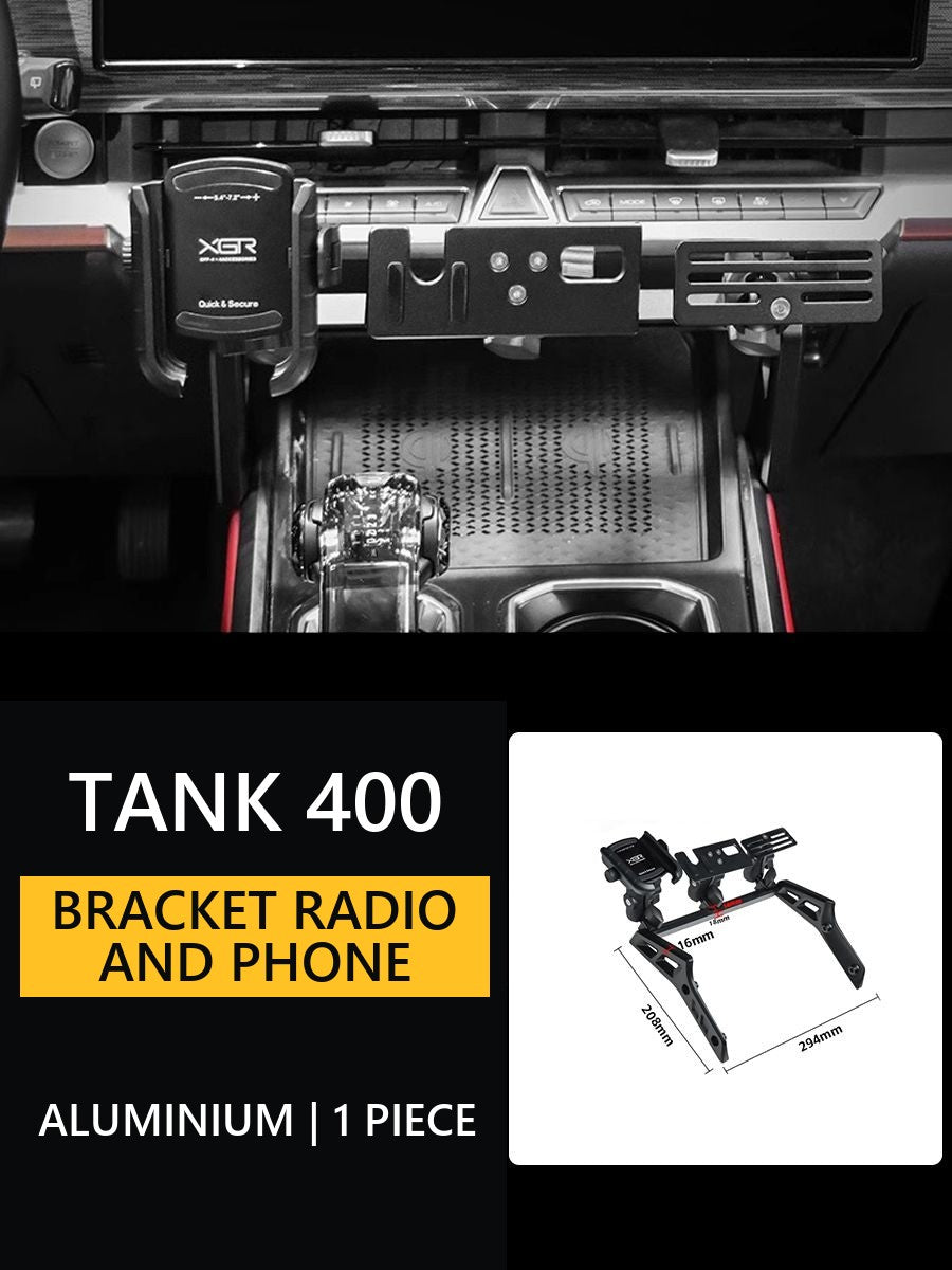Bracket for radio and phone Tank 400 – Style 2#Colour_Black