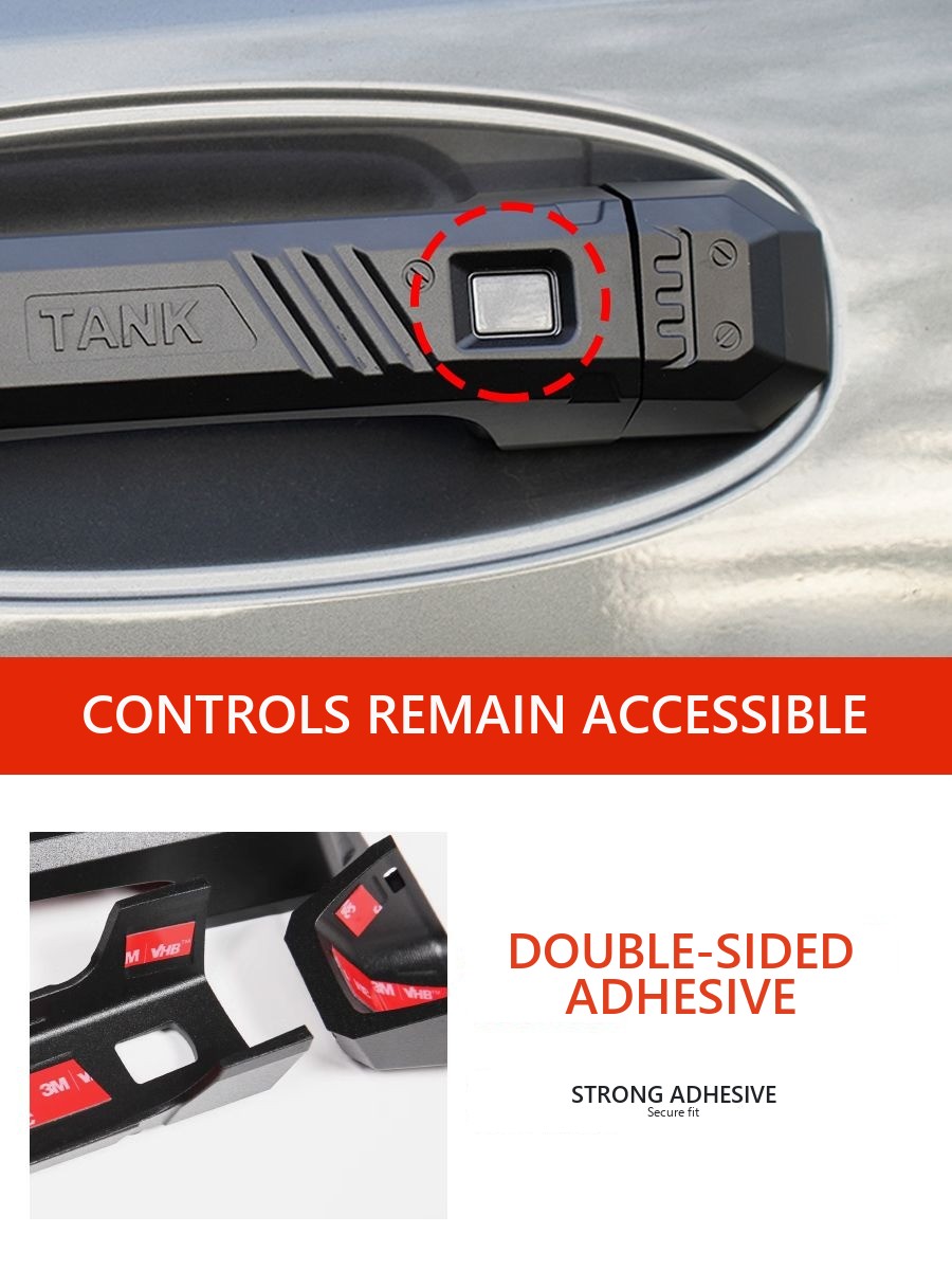 Mechanic-Style Aluminium Door Handle Cover Set for Tank 400 – image 14