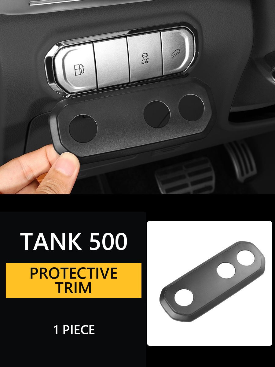 Protective panel of the fuel tank opening button for Tank 500