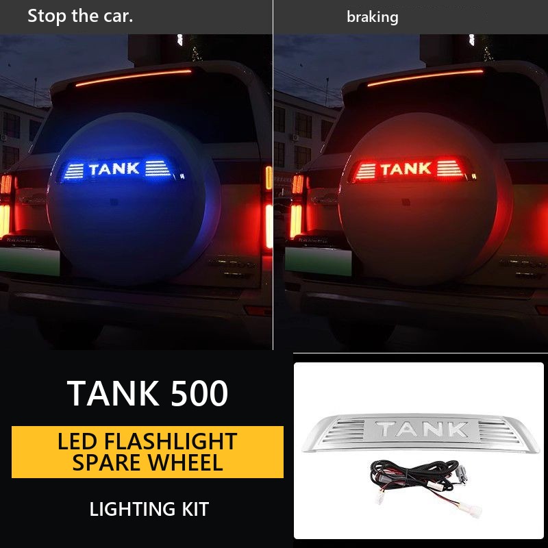 LED flashlight for spare wheel Tank 500 �C Style 2 – image 7#Colour_Silvery, blue