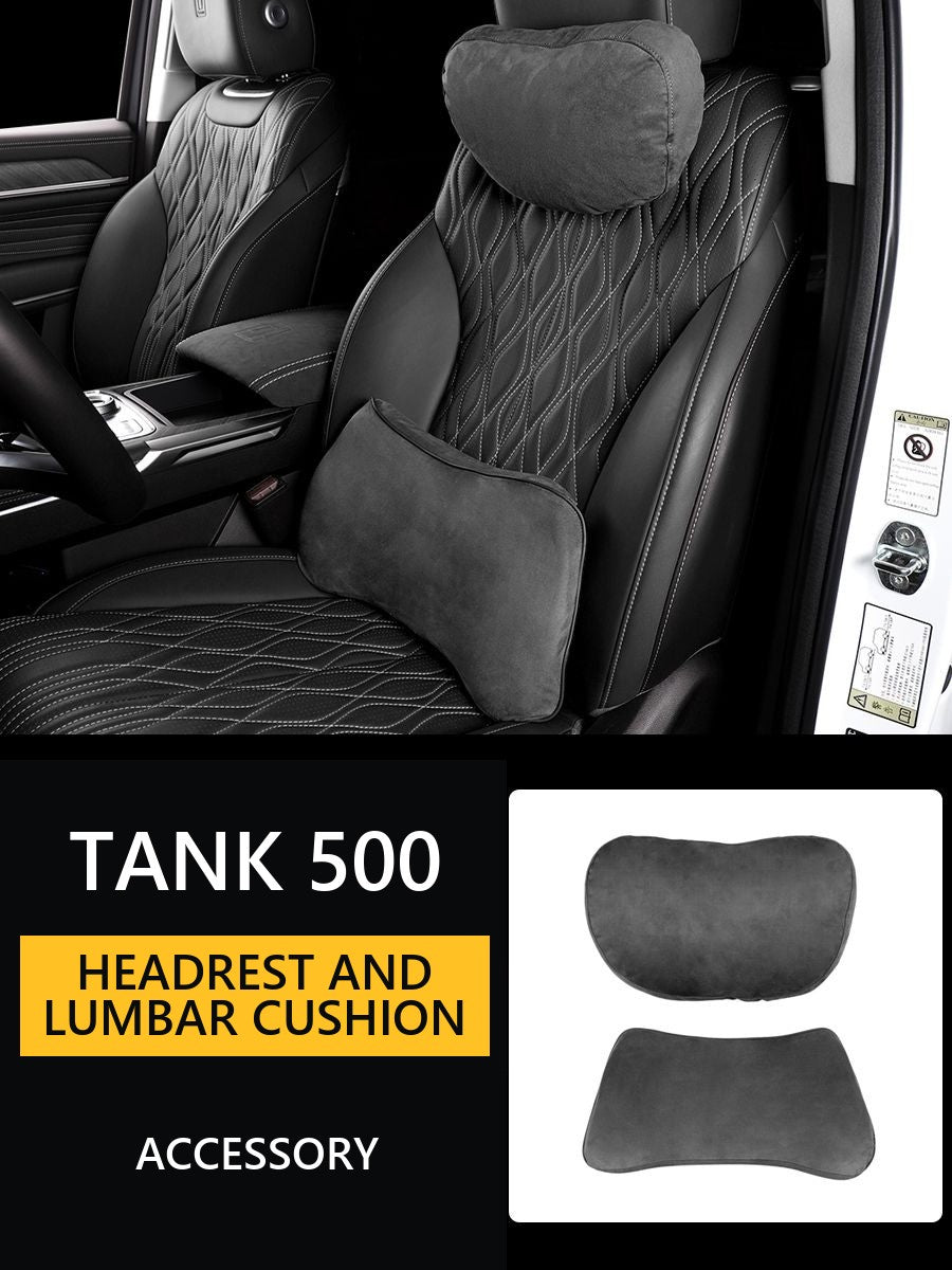 Headrest and lumbar cushion for Tank 500, Comfort for driver and passengers – Style 2#Colour_Matte