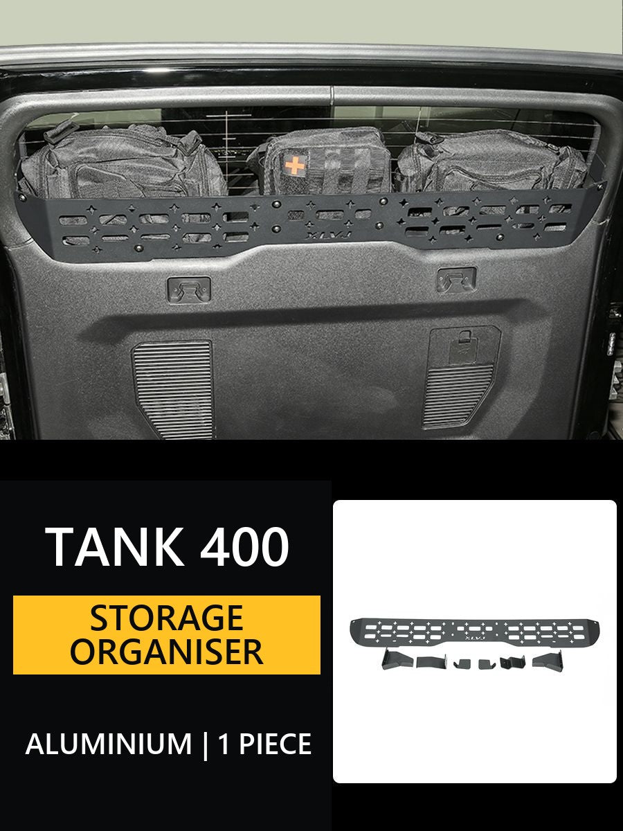 Storage frame on the tailgate and windowsill railing for Tank 400 – Style 2