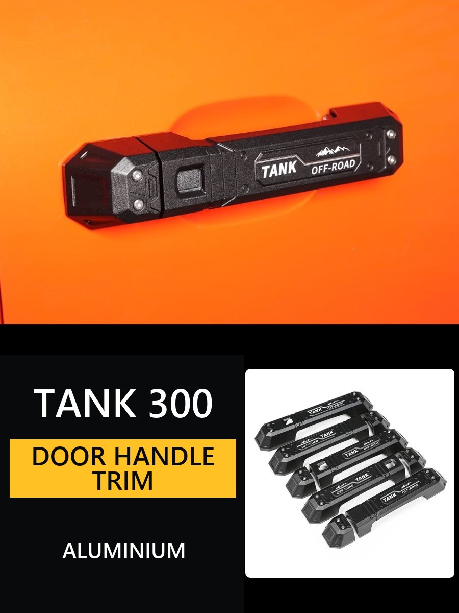 Cyberpunk-Style Door Handle Cover Set for Tank 300 – Style 2
