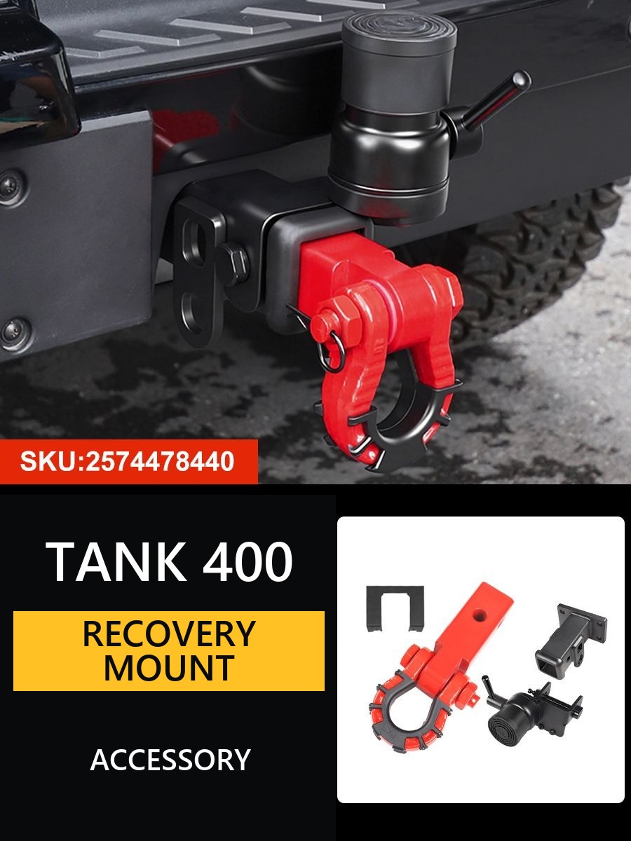Towing hook for Tank 400 with wheel support – image 12#Colour_Brown Red