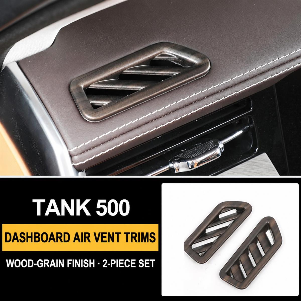 Dashboard air vent wood-grain trims for GWM Tank 500