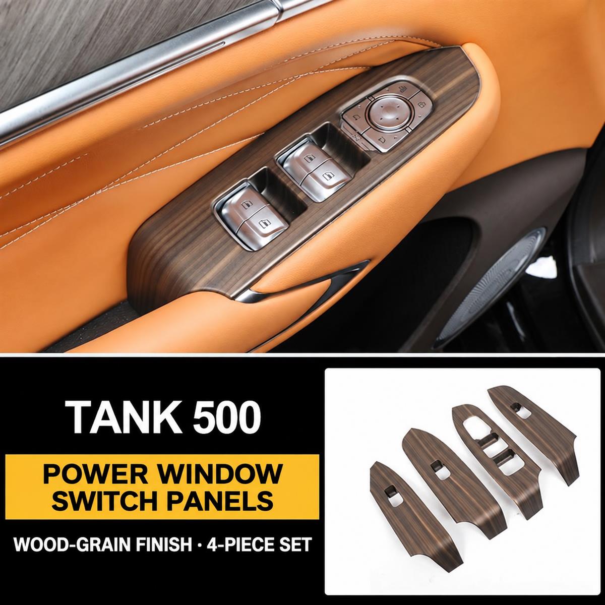 Power window switch wood-grain panels for GWM Tank 500